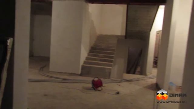 Механизированная штукатурка стен в коттедже на площади 1 200 м2. Отзыв клиента.