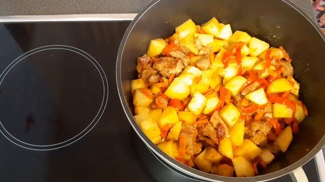 Тушёная картошка с мясом индейки/Просто и Очень вкусно смотреть онлайн