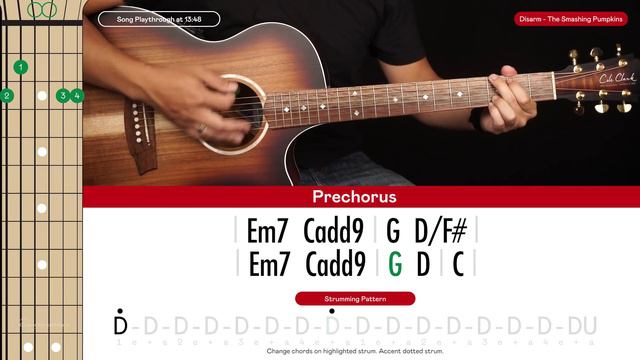 Disarm Guitar Tutorial - The Smashing Pumpkins Guitar Lesson |Chords + Strumming| смотреть онлайн