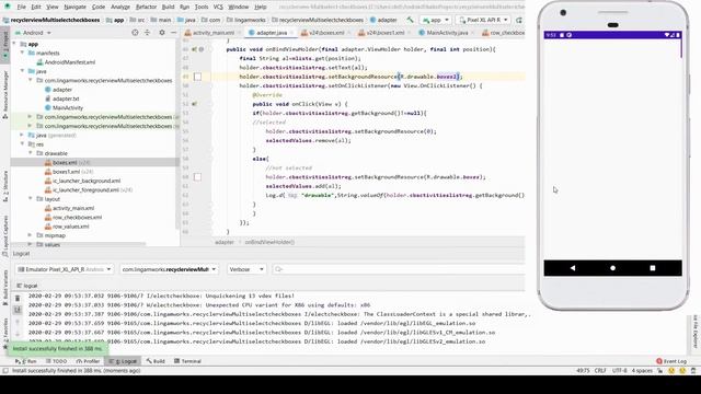 Multiselect using TextView instead of Checkboxes in recyclerview with colour highlighting on select смотреть онлайн
