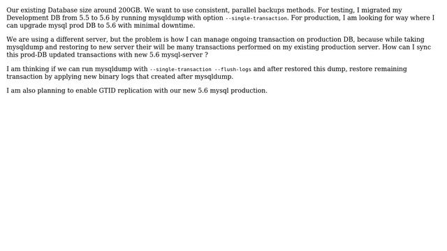 Databases: How to upgrade MySQL (5.5) production DB to 5.6 with minimal downtime? смотреть онлайн