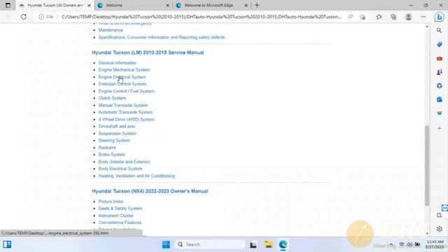 Hyundai Tucson (2010-2015) Workshop Manual   | Dhtauto.com