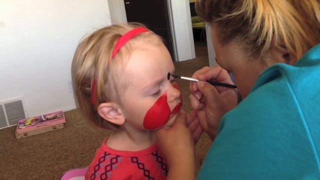 Рисование на лице красками: Божья коровка!!!! смотреть онлайн