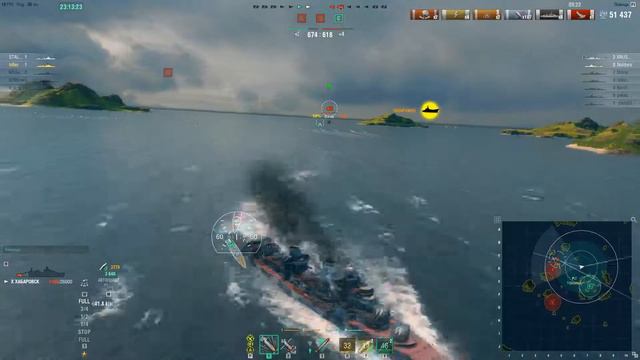 WoWS "Круторогий Хабаровск" #Funtage #WorldOfWarships смотреть онлайн