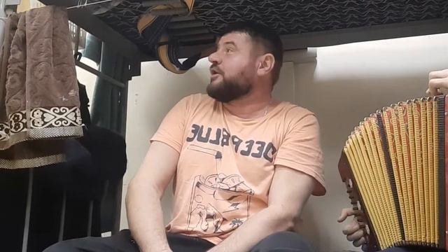 Комбайнеры.Растеряев.Песни под гармонь.Парень с Луганска радует пением роботяг после смены. смотреть онлайн