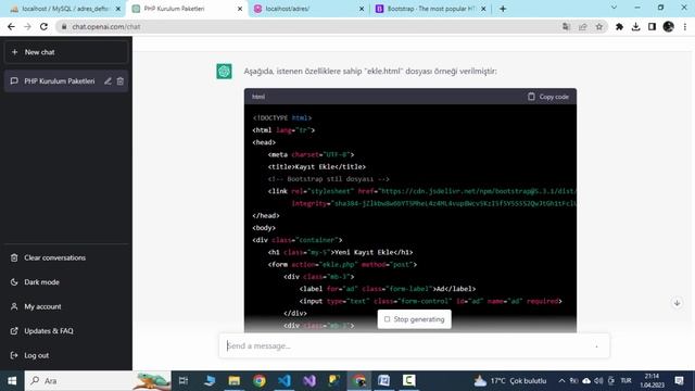 ChatGPT ile Programlama: PHP Kod Yazma ve ChatGPT Plus Kullanımı kodlama смотреть онлайн