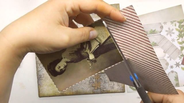 DIY Mixed media canvas Scrapbooking Tutorial Микс-медийный холст Мастер-класс Скрапбукинг смотреть онлайн