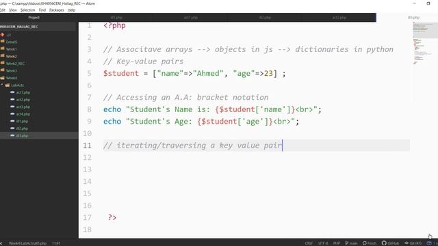PHP: Associative arrays смотреть онлайн