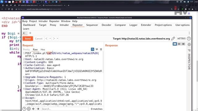 Natas 32 | Webroot's Hidden Treasures: Perl Command Injection | OverTheWire Wargames смотреть онлайн