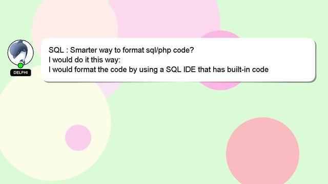 SQL : Smarter way to format sql/php code? смотреть онлайн