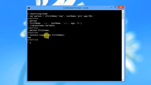 introduction to nodejs using cmd #10 how to create objects in node.js смотреть онлайн