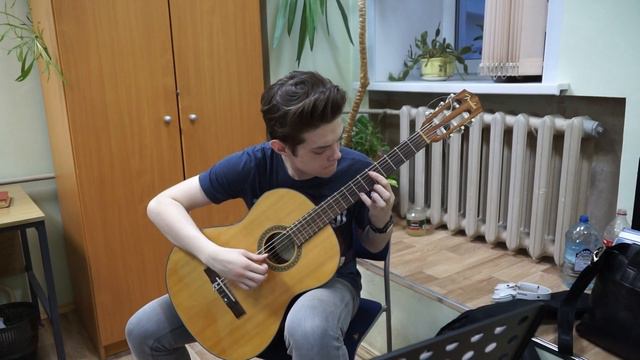 Yesterday / Beatles, джазовая гитара Михаил Лазарев (аранжировка Игорь Золотухин) ДМШ им.Дж.Гершвин смотреть онлайн