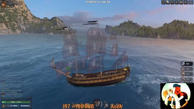 Бесплатная MMO про корабли с Дядей Батлером #20 [World of Sea Battle] [Batler] 18+ смотреть онлайн