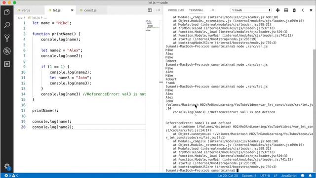 Var, let and const in JavaScript смотреть онлайн