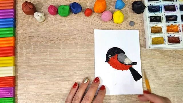 Делаем снегиря из пластилина ? смотреть онлайн