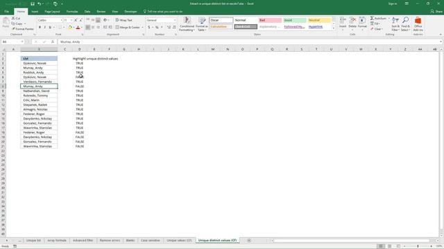 Highlight unique distinct values - [Conditional Formatting] смотреть онлайн