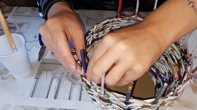 кашпо из бумаги / Flower Pot From Paper