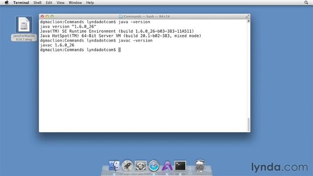 8d. Java Programming | Installing the Software | Installing Java on Mac OS X Lion | Lynda.com смотреть онлайн
