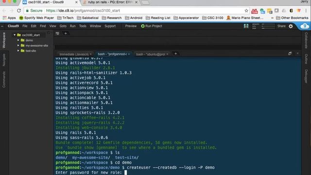 Creating a Rails 5 application with postgres on Cloud 9 смотреть онлайн