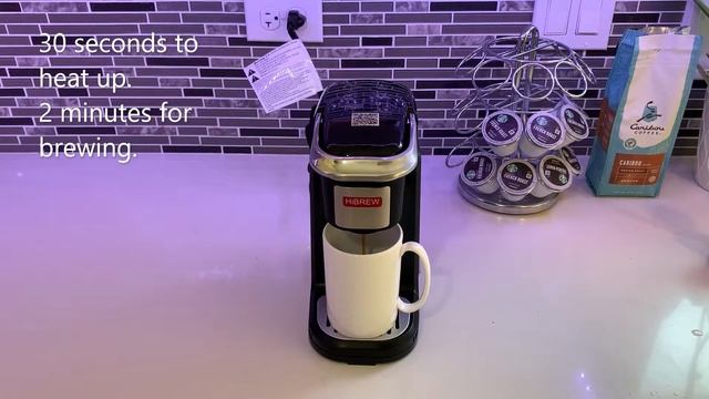 Single Serve Compact In-Room K Cup Coffee Maker with Capsule Holder Tray смотреть онлайн