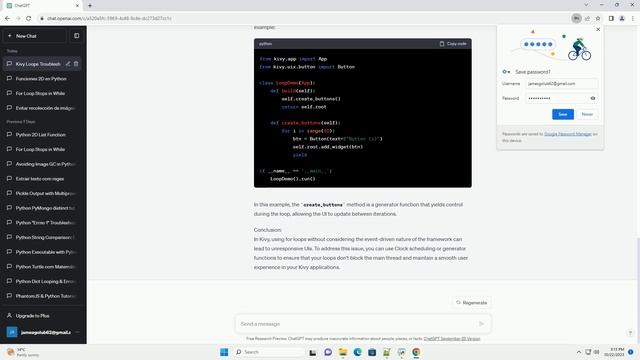 for loop don t work on kivy python смотреть онлайн