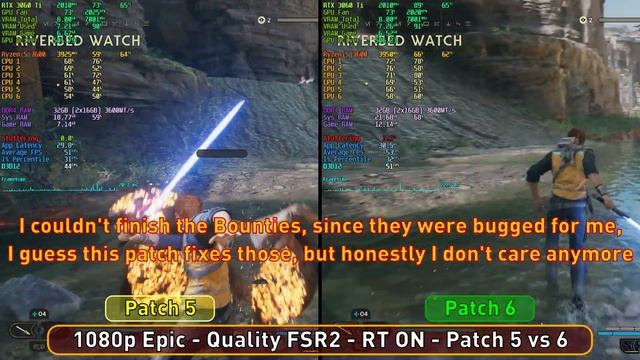 Star Wars Jedi Survivor PC Patch 6 (June 20) - R5 3600 & RTX 3060 Ti | Patch 5 vs Patch 6 Testing смотреть онлайн