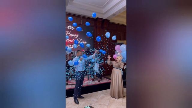 Гендерный шар гигант 90 см с гелием от GenderParty.kg гендер пати Бишкек,gender Party,gender Reveal