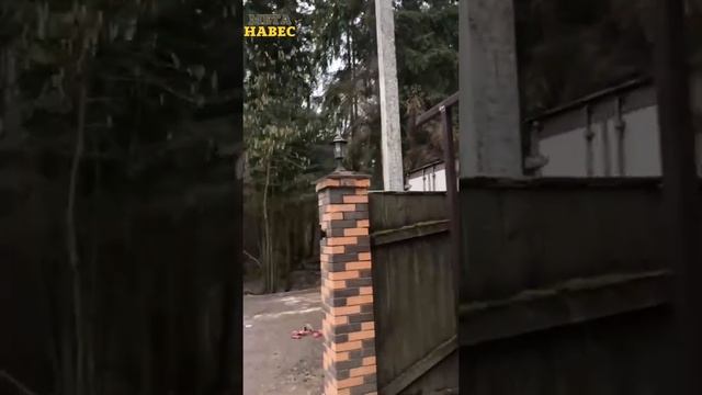 Односкатный навес с откатными воротами смотреть онлайн