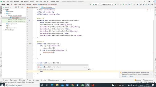 Android Counter Application || Android App Development || Android studio tutorial || VTU MAD Lab смотреть онлайн