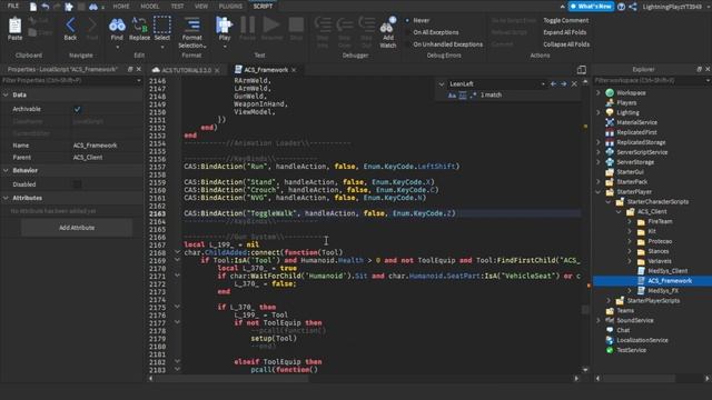 [2.0.1] How to remove lean in ACS gun kit Roblox Studio смотреть онлайн