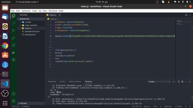 simple node express server part 4 (connecting to mongodb) смотреть онлайн
