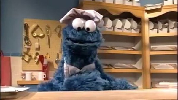 Cookie Monster baking cookies - 9