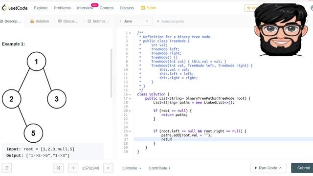 Leetcode Question 257 "Binary Tree Paths" in Java смотреть онлайн