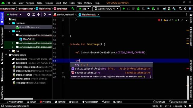 Qr Scanner app | Google's ML Kit | Android Studio | Kotlin смотреть онлайн