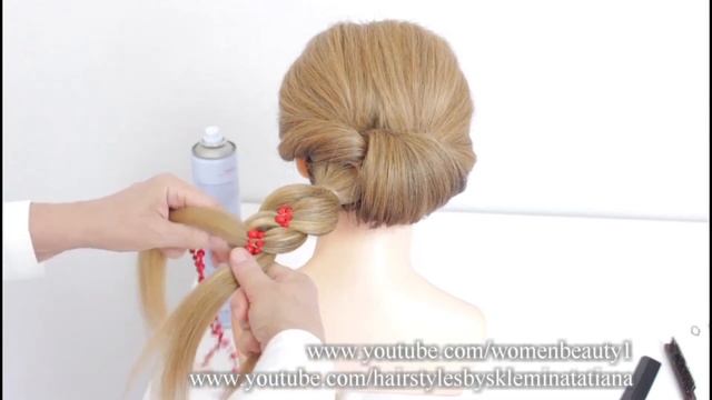 Лёгкая причёска для длинных и средних волос. смотреть онлайн