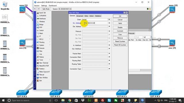 Configure MikroTik Router Static IP Address for Lan PC to access internet A4 смотреть онлайн