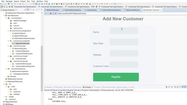 Customer Web Application: Java, Spring, Hibernate смотреть онлайн