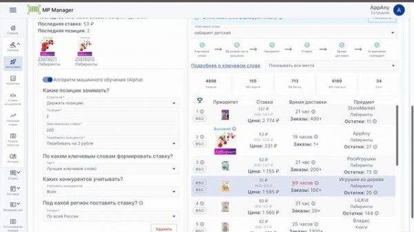 Как настроить рекламную кампанию | MP Manager