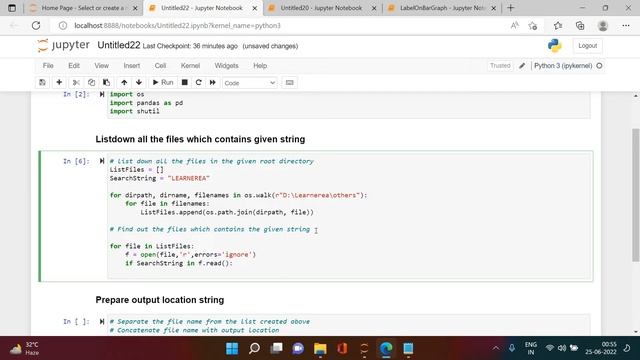 Using Python how to list & copy all the files from different folders which contains a given string смотреть онлайн