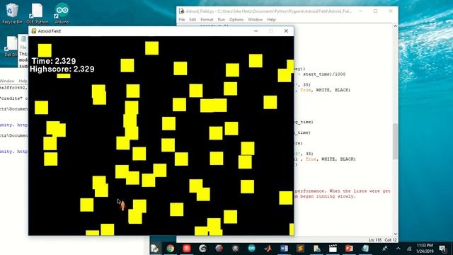 My First Python Video Game (Asteroid Field) Using the Pygame Module смотреть онлайн