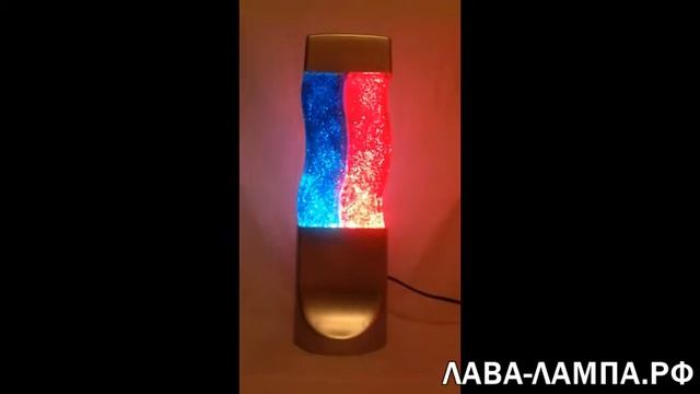 Лава лампа с блестками, синей и красной жидкостью 41 см смотреть онлайн