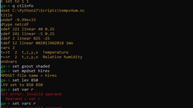 OpenGrADS practical tutorial, Plot your Meteorological DATA set смотреть онлайн