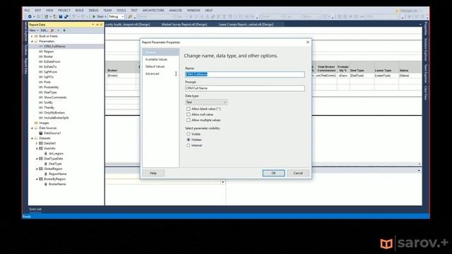 Краткий обзор построения отчетов SSRS