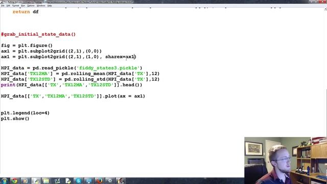 Rolling statistics - p.11 Data Analysis with Python and Pandas Tutorial смотреть онлайн