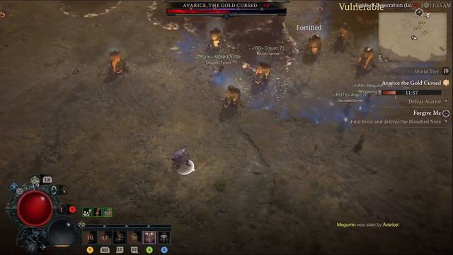 Diablo 4 Level 90+ END GAME WORLD BOSS FIGHT || Avarice World Boss смотреть онлайн