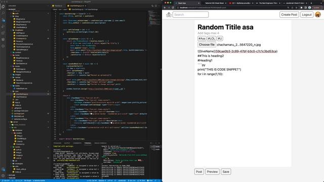 Blog Application DEMO | React Express NodeJs MongoDB TailwindCSS смотреть онлайн