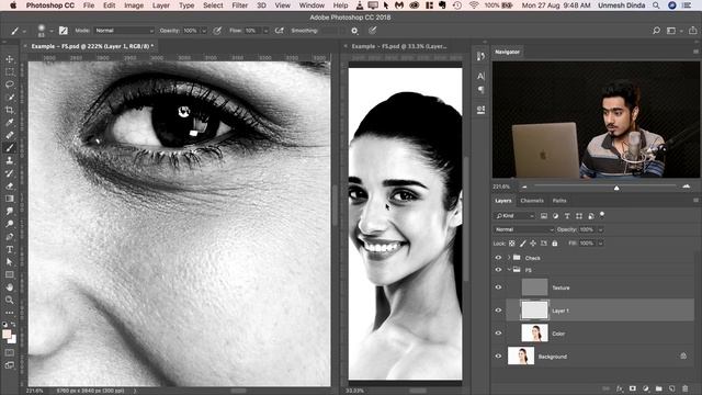 Naturally Remove Dark Circles with FS in Photoshop смотреть онлайн