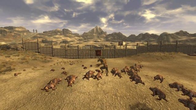Deathclaw vs 40 Mole Rats | Fallout New Vegas npc battle смотреть онлайн