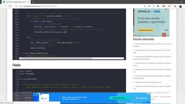 Creando un Chat con Python смотреть онлайн