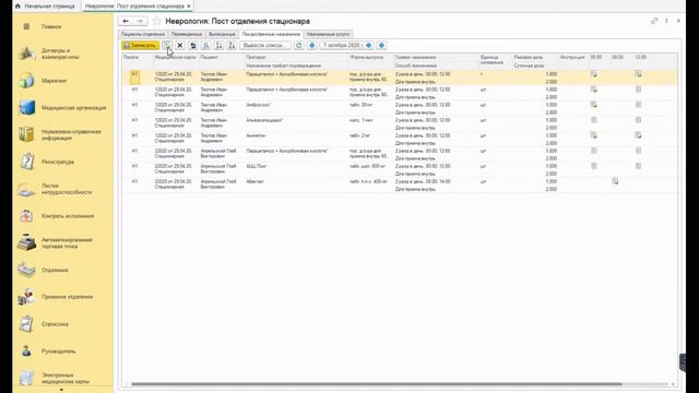 Исполнение лекарственных назначений медицинской сестрой